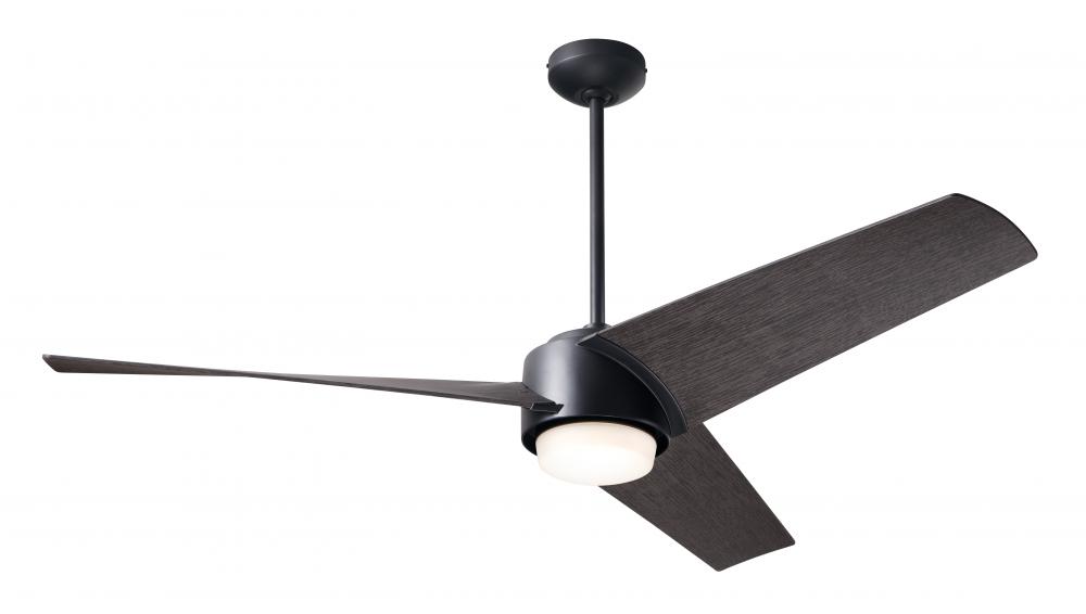 Ambit DC Fan- Matte Black Finish; 56" Ebony Blades; 17W LED (Matte Black Trim); Remote Control