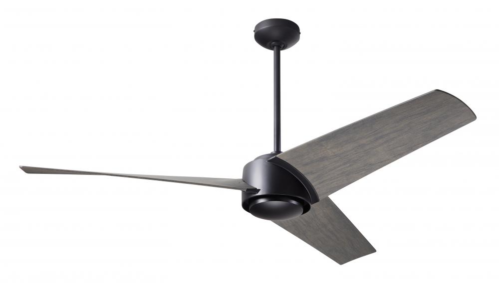 Ambit DC Fan- Matte Black Finish; 56" Graywash Blades; No Light; Wall/Remote Combo Control