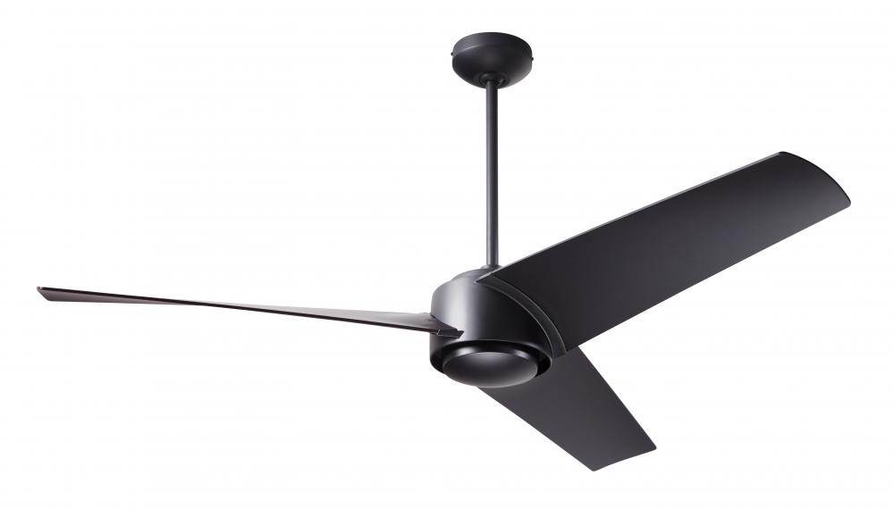 Ambit DC Fan- Matte Black Finish; 56" Matte Black Blades; No Light; Wall/Remote Combo Control