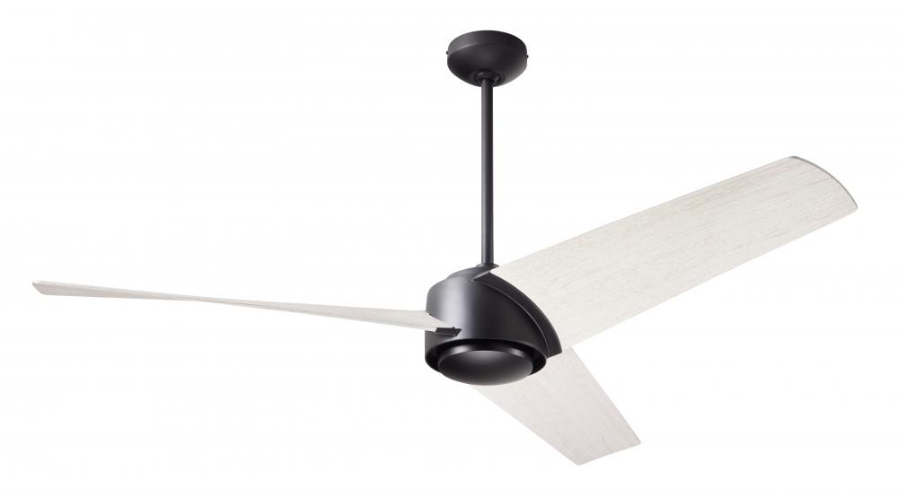 Ambit DC Fan- Matte Black Finish; 56" Whitewash Blades; No Light; Wall Control