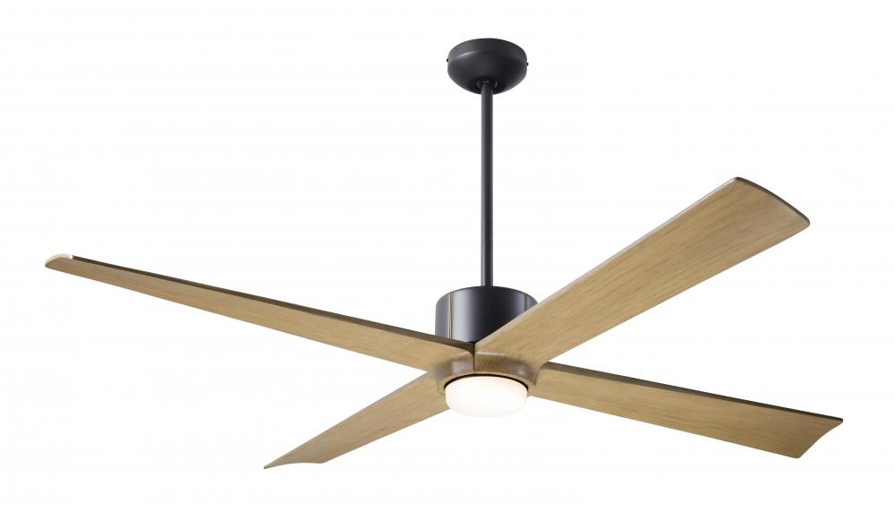 Nouveau DC Fan; Dark Bronze Finish w/ Brass; 56" Maple Blades; 17W LED; Wall/Remote Combo Contro