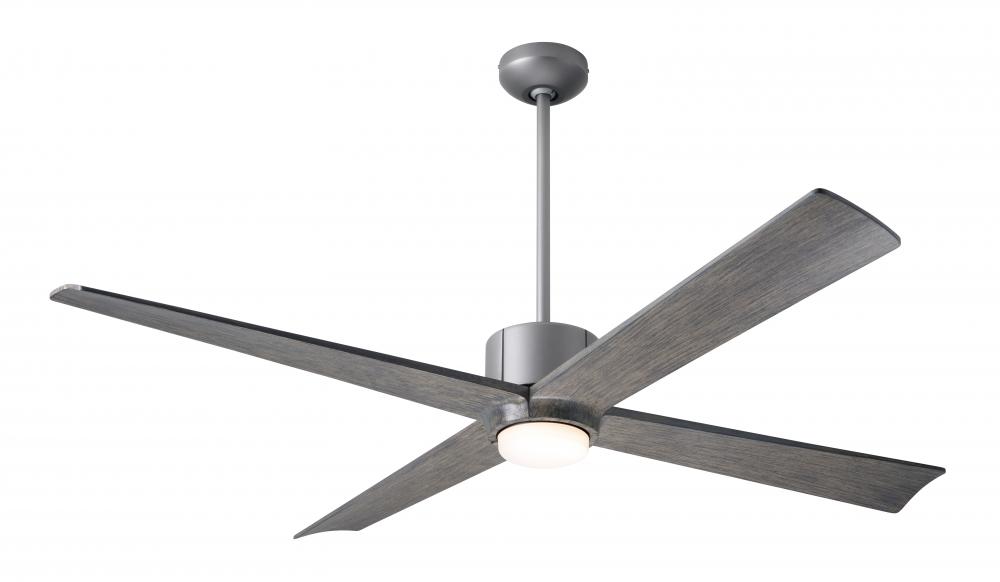 Nouveau DC Fan; Graphite Finish w/ Matte Black; 56" Graywash Blades; 17W LED