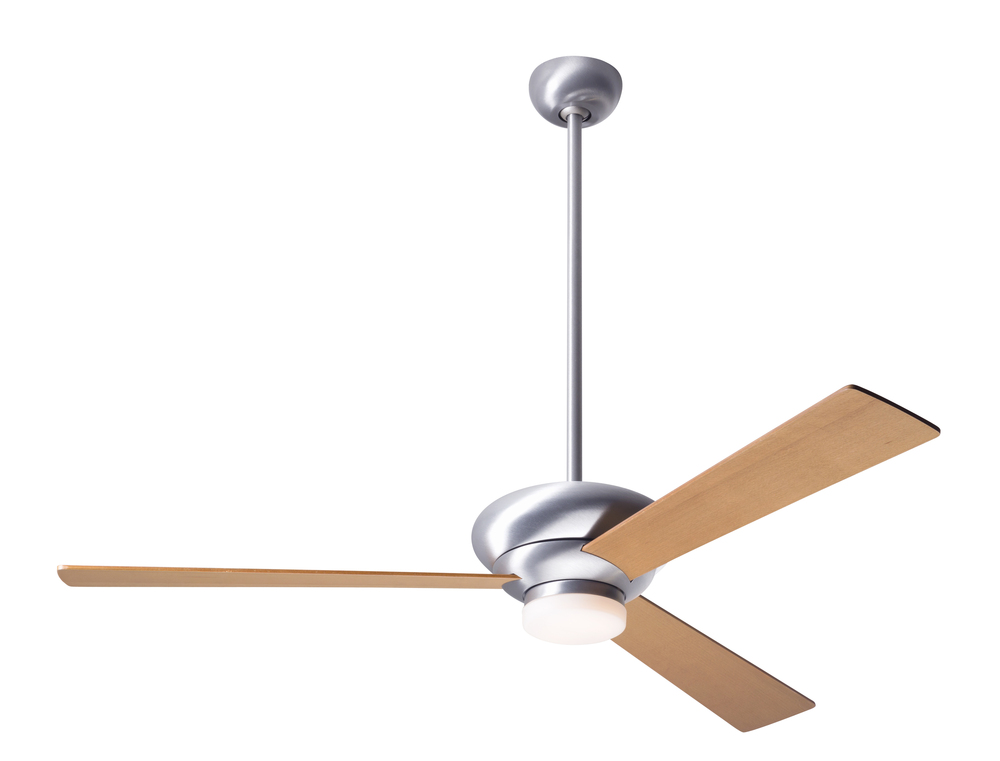 Altus Fan; Brushed Aluminum Finish; 52" Maple Blades; 17W LED; Wall Control with Remote Handset