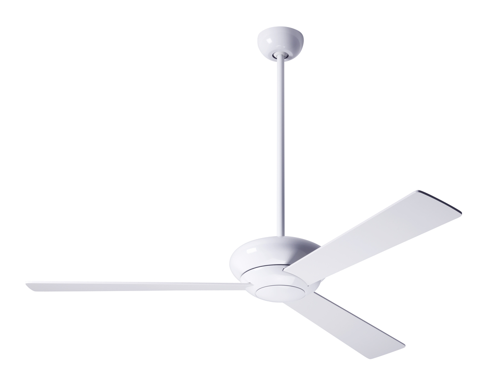 Altus Fan; Gloss White Finish; 52" Aluminum Blades; No Light; Fan Speed and Light Control (2-wir