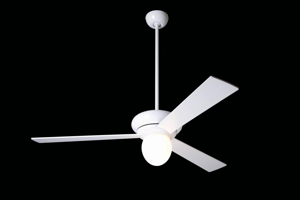 Altus Fan; Gloss White Finish; 36" White Blades;75W G9 Halogen (large); Handheld Remote Control