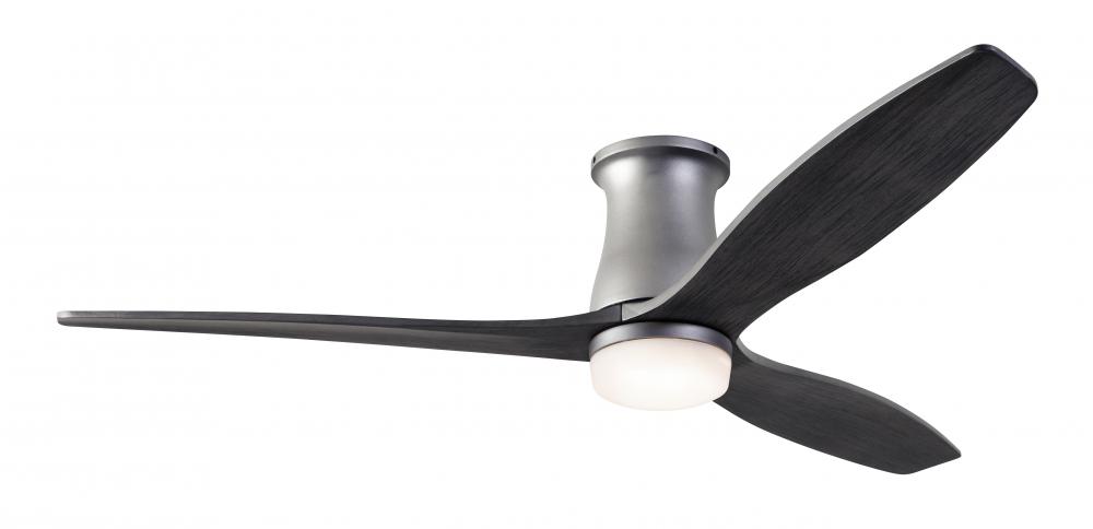 Arbor Flush DC Fan; Graphite Finish; 54" Ebony Blades; 17W LED; Wall/Remote Combo Control