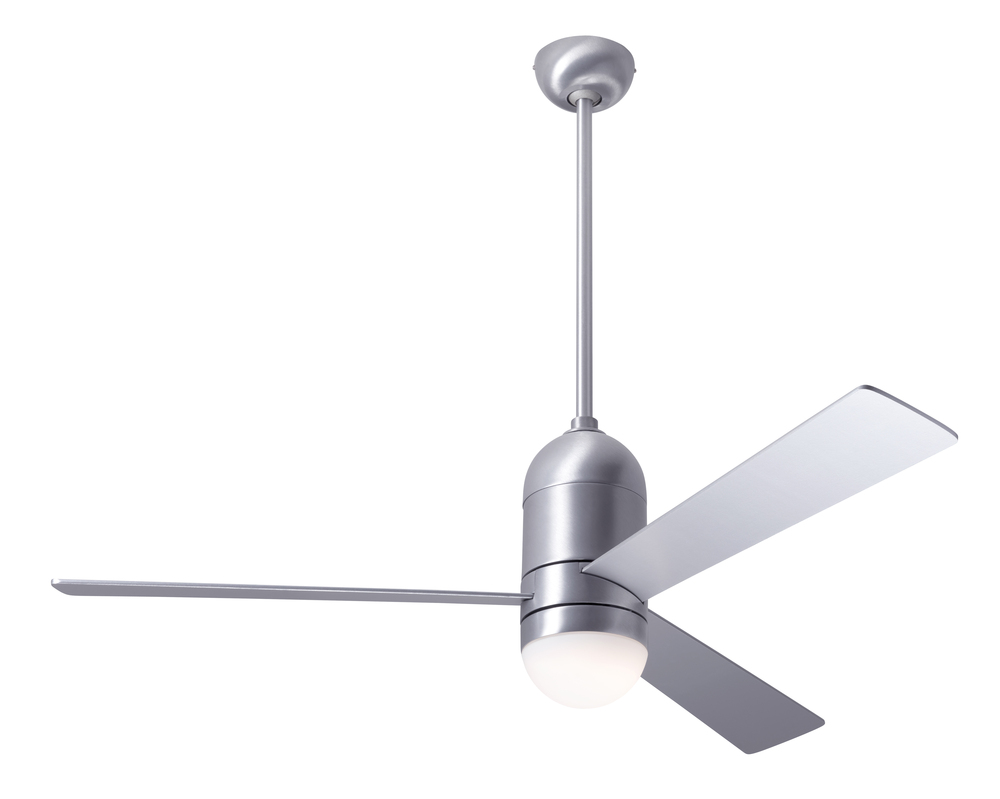 Cirrus DC Fan; Brushed Aluminum Finish; 50" White Blades; 17W LED; Wall/Remote Combo Control