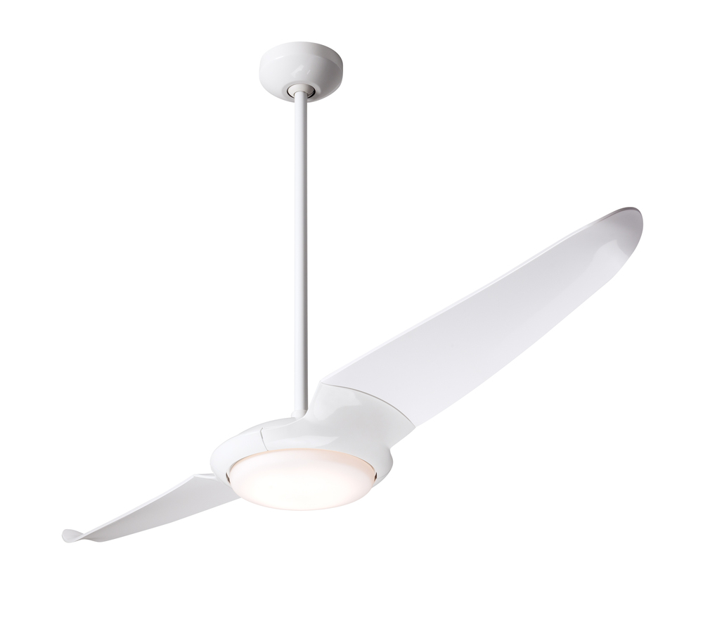 IC/Air (2 Blade ) Fan; Gloss White Finish; 56" Ebony Blades; 20W LED; Remote Control