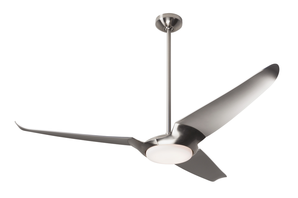 IC/Air (3 Blade ) Fan; Bright Nickel Finish; 56" Ebony Blades; 20W LED; Wall Control