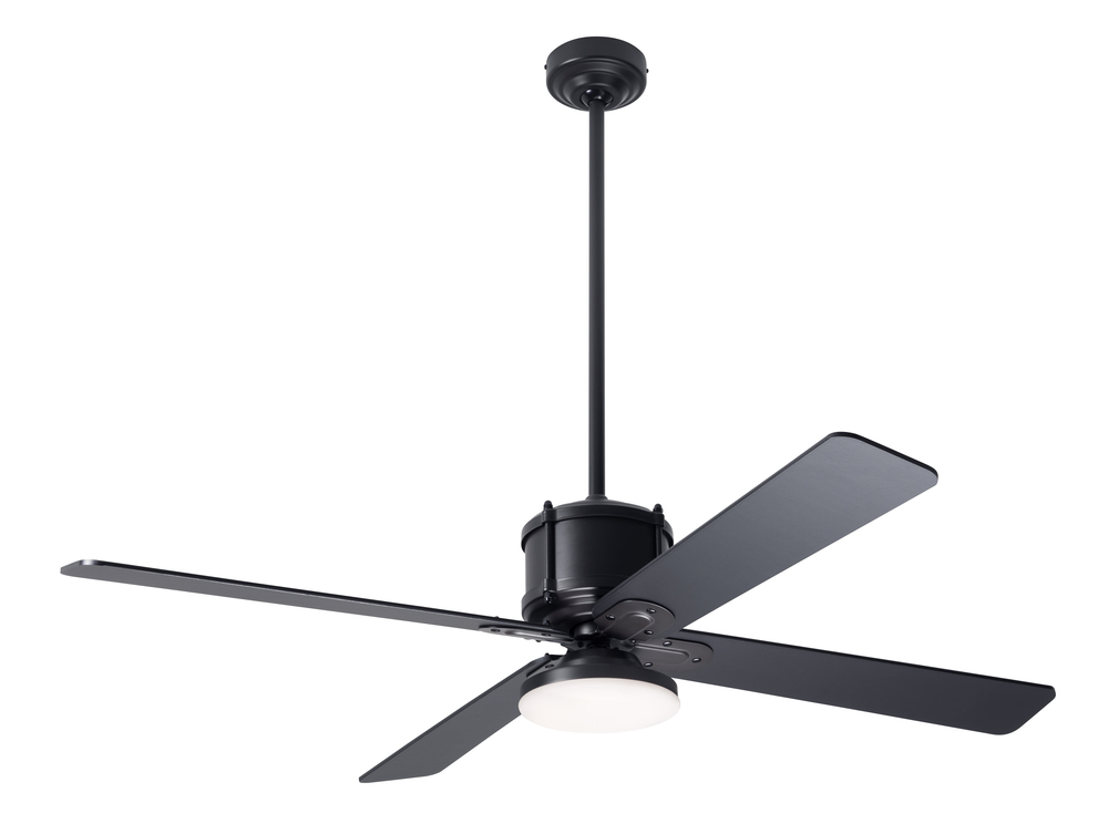 Industry DC Fan; Dark Bronze Finish; 50" Silver Blades; 20W LED Open; Wall/Remote Combo Control