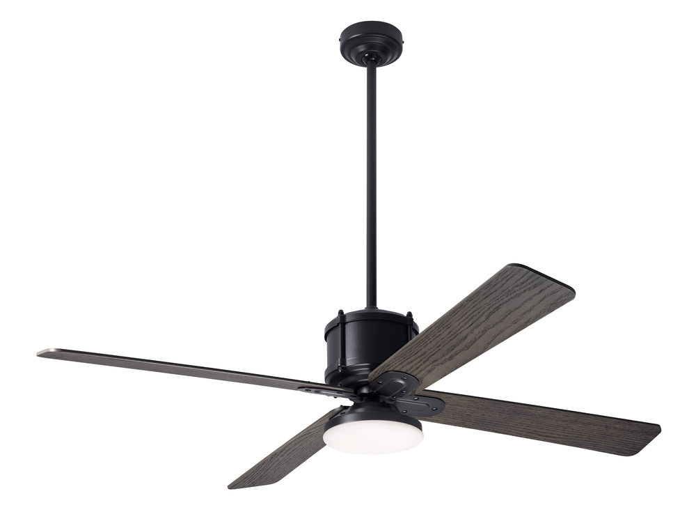 Industry DC Fan; Dark Bronze Finish; 50" Graywash Blades; 20W LED Open; Wall/Remote Combo Contro