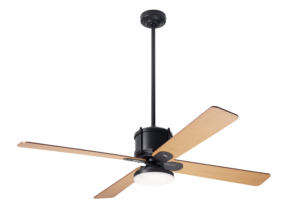 Industry DC Fan; Dark Bronze Finish; 50" Maple Blades; 20W LED Open; Remote Control