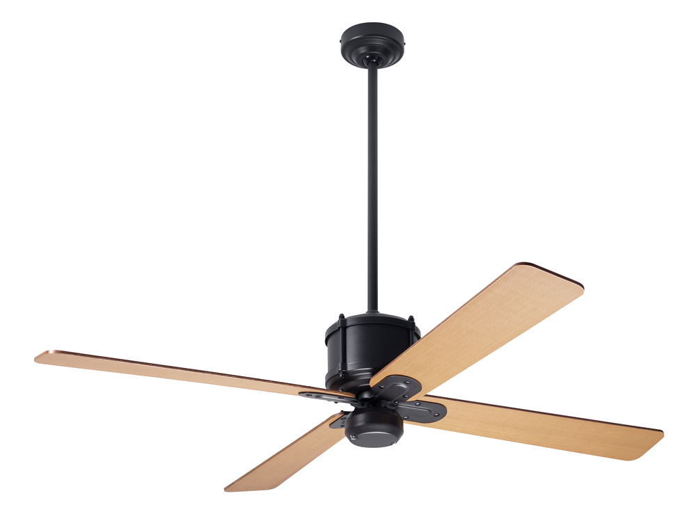 Industry DC Fan; Dark Bronze Finish; 50" Maple Blades; No Light; Remote Control