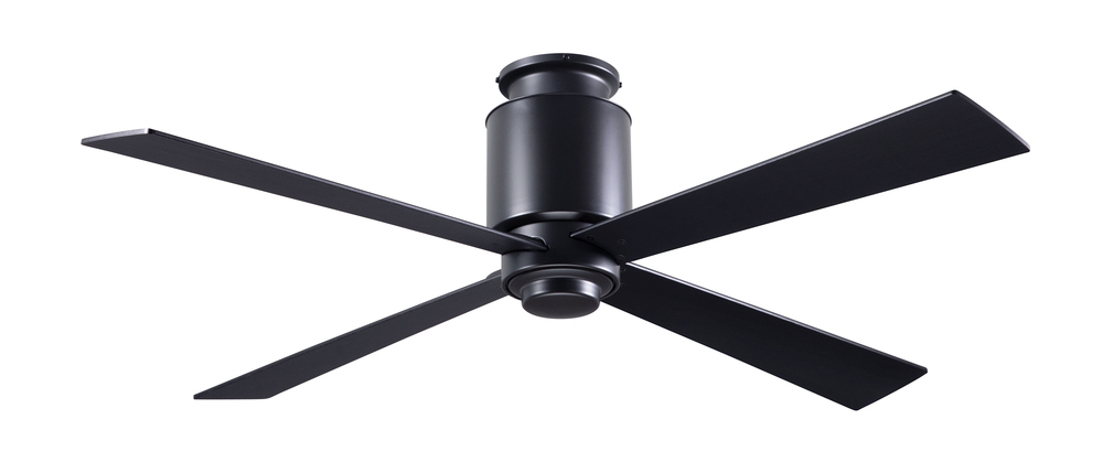 Lapa Flush Fan; Dark Bronze Finish; 50" Black Blades; No Light; Handheld Remote Control (2-wire)