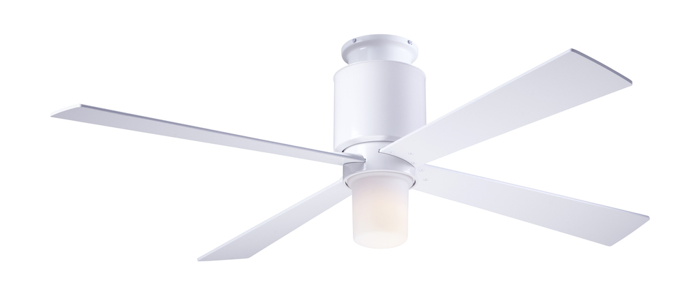 Lapa Flush Fan; Gloss White Finish; 50" White Blades; 17W LED; Fan Speed and Light Control (2-wi