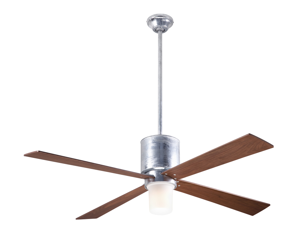 Lapa Fan; Galvanized Finish; 50" Mahogany Blades; 17W LED; Handheld Remote Control (2-wire)