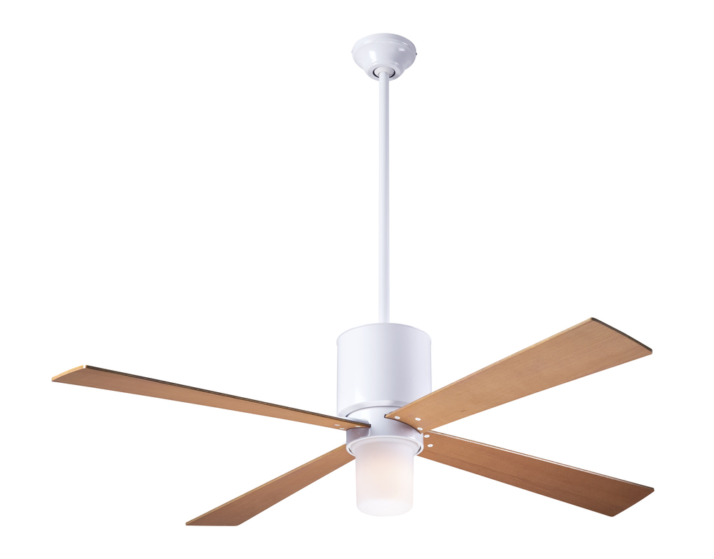 Lapa Fan; Gloss White Finish; 50" Maple Blades; 17W LED; Fan Speed and Light Control (3-wire)