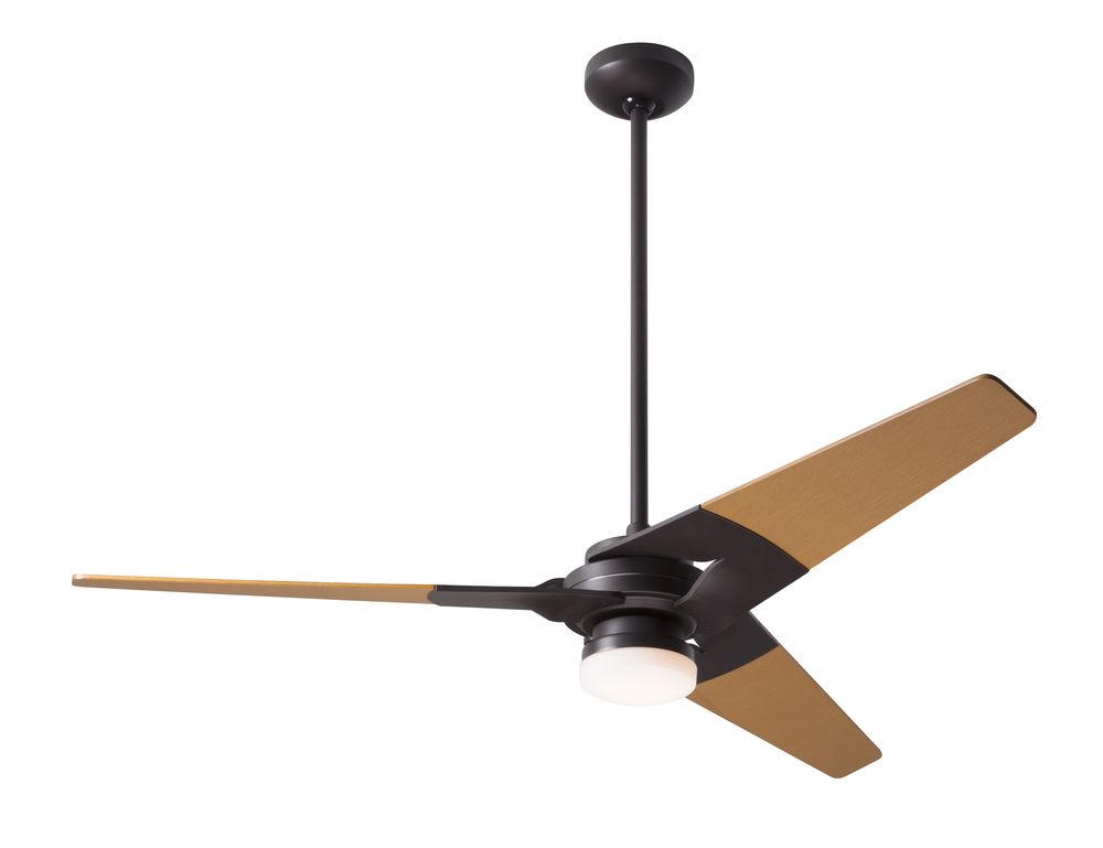 Torsion Fan; Dark Bronze Finish; 52" Maple Blades; 17W LED; Handheld Remote Control (2-wire)