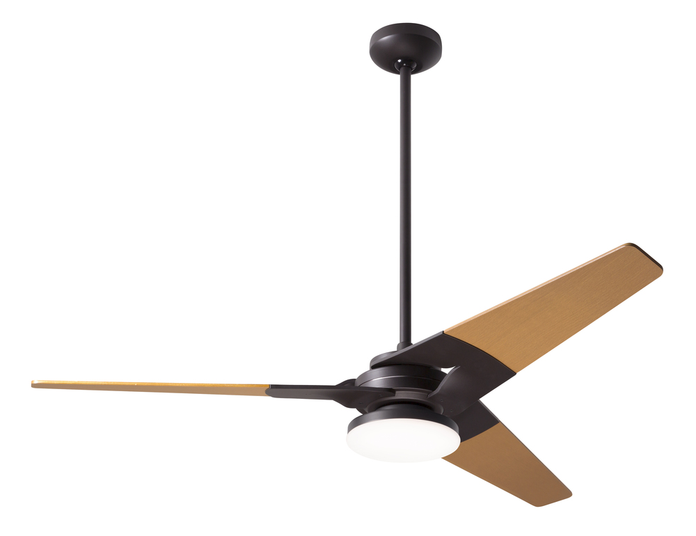 Torsion Fan; Dark Bronze Finish; 52" Maple Blades; 20W LED; Handheld Remote Control (2-wire)