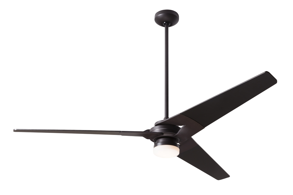 Torsion Fan; Dark Bronze Finish; 62" Whitewash Blades; 17W LED; Handheld Remote Control (2-wire)