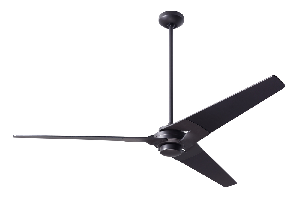 Torsion Fan; Dark Bronze Finish; 62" Whitewash Blades; No Light; Wall Control with Remote Handse