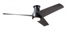 Modern Fan Co. AMB-FM-MB-56-EB-870-RC - Ambit Flush DC Fan- Matte Black Finish; 56" Ebony Blades; 17W LED (Matte Black Trim)