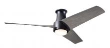 Modern Fan Co. AMB-FM-MB-56-GY-870-WC - Ambit Flush DC Fan- Matte Black Finish; 56" Graywash Blades; 17W LED (Matte Black Trim)