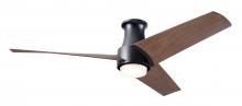 Modern Fan Co. AMB-FM-MB-56-MG-870-RC - Ambit Flush DC Fan- Matte Black Finish; 56" Mahogany Blades; 17W LED (Matte Black Trim)