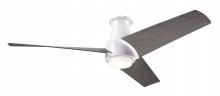 Modern Fan Co. AMB-FM-MW-56-GY-870-RC - Ambit Flush DC Fan- Matte White Finish; 56" Graywash Blades; 17W LED (Matte White Trim)