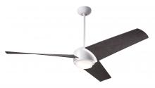 Modern Fan Co. AMB-MW-56-EB-870-RC - Ambit DC Fan- Matte White Finish; 56" Ebony Blades; 17W LED (Matte White Trim); Remote Control