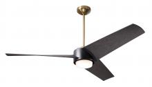 Modern Fan Co. AMB-SBMB-56-EB-870-RC - Ambit DC Fan- Satin Brass/Matte Black Finish; 56" Ebony Blades; 17W LED (Satin Brass Trim)