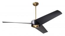 Modern Fan Co. AMB-SBMB-56-MB-NL-WC - Ambit DC Fan- Satin Brass/Matte Black Finish; 56" Matte Black Blades; No Light; Wall Control