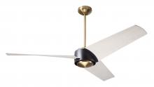 Modern Fan Co. AMB-SBMB-56-WW-NL-RC - Ambit DC Fan- Satin Brass/Matte Black Finish; 56" Whitewash Blades; No Light; Remote Control