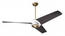 Modern Fan Co. AMB-SBMW-56-EB-NL-WC - Ambit DC Fan- Satin Brass/Matte White Finish; 56" Ebony Blades; No Light; Wall Control