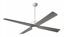 Modern Fan Co. NOU-MWBS-56-GY-271-CC - Nouveau DC Fan; Matte White Finish w/ Brass; 56" Graywash Blades; 17W LED