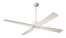 Modern Fan Co. NOU-MWBS-56-WW-NL-CC - Nouveau DC Fan; Matte White Finish w/ Brass; 56" Whitewash Blades; No Light