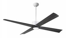 Modern Fan Co. NOU-MWGT-56-EB-NL-CC - Nouveau DC Fan; Matte White Finish w/ Graphite; 56" Ebony Blades; No Light