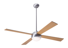 Modern Fan Co. BAL-BA-52-MP-652-003 - Ball Fan; Brushed Aluminum Finish; 52" Maple Blades; 20W LED; Handheld Remote Control (2-wire)