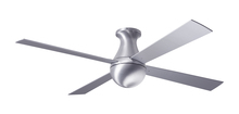 Modern Fan Co. BAL-FM-BA-42-AL-NL-003 - Ball Flush Fan; Brushed Aluminum Finish; 42" Aluminum Blades; No Light; Handheld Remote Control