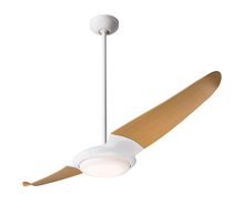 Modern Fan Co. IC2-GW-56-MP-570-RC - IC/Air (2 Blade ) Fan; Gloss White Finish; 56" Maple Blades; 20W LED; Remote Control