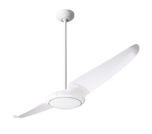 Modern Fan Co. IC2-GW-56-NK-NL-RC - IC/Air (2 Blade ) Fan; Gloss White Finish; 56" Nickel Blades; No Light; Remote Control