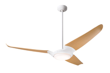 Modern Fan Co. IC3-GW-56-MP-570-CC - IC/Air (3 Blade ) Fan; Gloss White Finish; 56" Maple Blades; 20W LED; Wall/Remote Combo Control