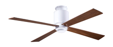 Modern Fan Co. LAP-FM-GW-50-MG-NL-003 - Lapa Flush Fan; Gloss White Finish; 50" Mahogany Blades; No Light; Handheld Remote Control (2-wi