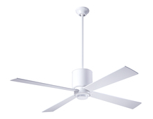 Modern Fan Co. LAP-GW-50-SV-NL-003 - Lapa Fan; Gloss White Finish; 50" Silver Blades; No Light; Handheld Remote Control (2-wire)