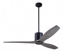 Modern Fan Co. LLX-DBBK-54-GY-NL-CC - LeatherLuxe DC Fan; Dark Bronze Finish with Black Leather; 54" Graywash Blades; No Light; Wall/R