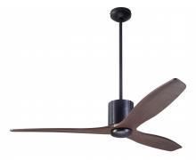 Modern Fan Co. LLX-DBBK-54-MG-NL-CC - LeatherLuxe DC Fan; Dark Bronze Finish with Black Leather; 54" Mahogany Blades; No Light; Wall/R