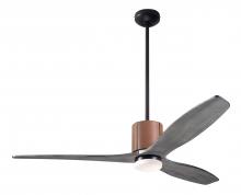 Modern Fan Co. LLX-DBTA-54-GY-271-CC - LeatherLuxe DC Fan; Dark Bronze Finish with Tan Leather; 54" Graywash Blades; 17W LED; Wall/Remo