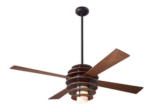 Modern Fan Co. SLA-MG-52-BK-LED-003 - Stella Fan; Mahogany/Dark Bronze Finish; 52" Black Blades; 17W LED; Handheld Remote Control (2-w