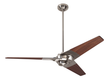 Modern Fan Co. TOR-BN-52-MG-NL-003 - Torsion Fan; Bright Nickel Finish; 52" Mahogany Blades; No Light; Handheld Remote Control (2-wir