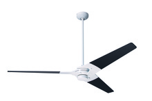 Modern Fan Co. TOR-GW-62-BK-NL-005 - Torsion Fan; Gloss White Finish; 62" Black Blades; No Light; Wall Control with Remote Handset (2